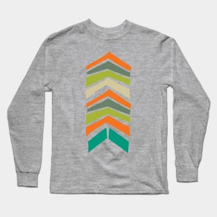 Mid Century Modern Chevron Long Sleeve T-Shirt